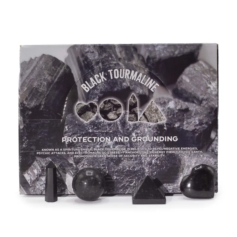 Four Gemstone Shapes - Nero Tourmaline