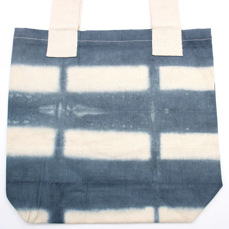 Naturale Tye-Dye Cotton Bag 38x42x12cm Grey Blocks Naturale Handle — foto 1