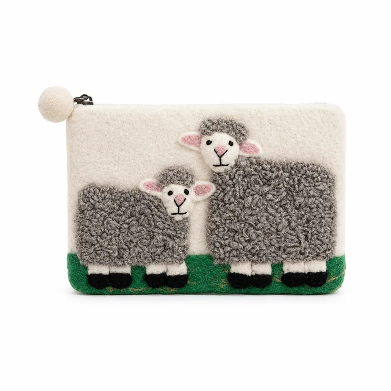 Countryside Classic Sheep Felt Zipper Pouch (3 asst) — foto 4