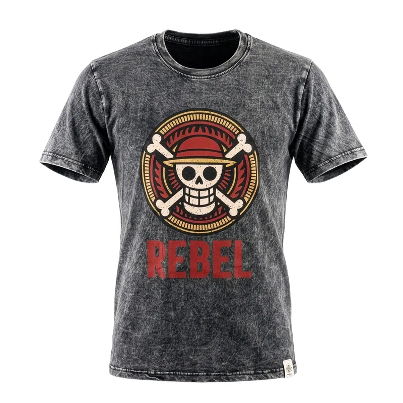 Nomad Sari Stonewashed Cotton T-Shirt Rebel Charcoal Small — foto 1