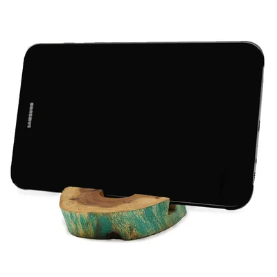 Porta cellulare in legno Gamal Grande - Verdeacqua — foto 1