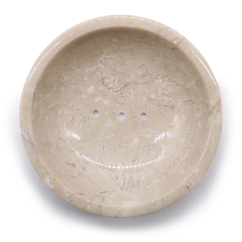 Round Honey Marble Rounded Sapone Dish