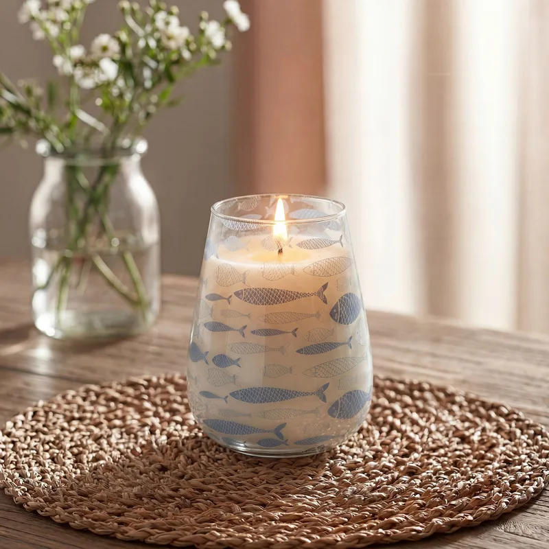 Tall Glass Jar Candele Seabreeze — foto 2