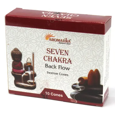 Aromatica Backflow Incenso Cones - 7 Charkras