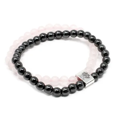 Bracciale Gemma Magnetica - Quarzo Rosa