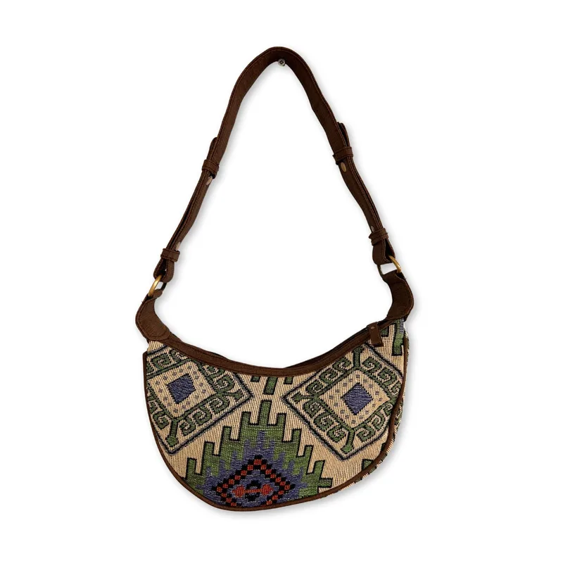 Jacquard Hobo Bag Geo-Geen — foto 2