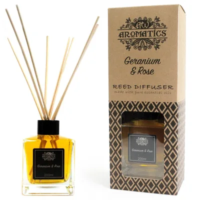 200ml Geranium & Rosa Essenziale Olio Reed Diffusore — foto 5