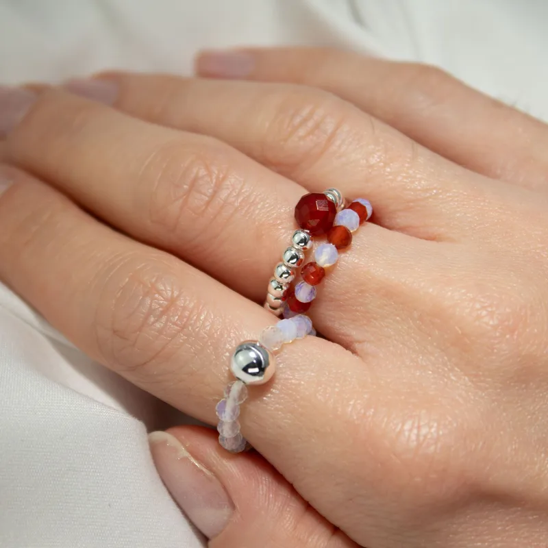 Nymph Spirit Gemstone Ring Set - Blood Moon — foto 1