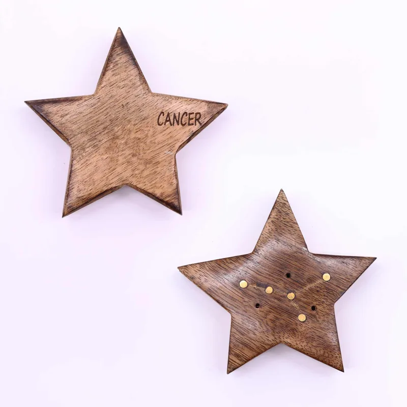 Engraved and Brass Zodiac Sign Incenso Burners Star — foto 5