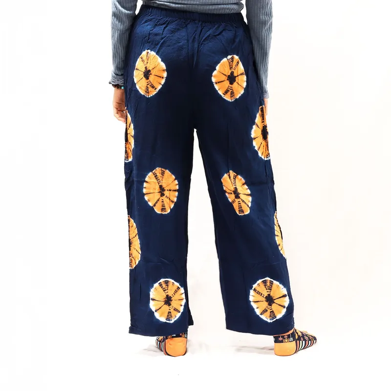 Japanese Style Lounge Pants Blu & Arancia L — foto 1