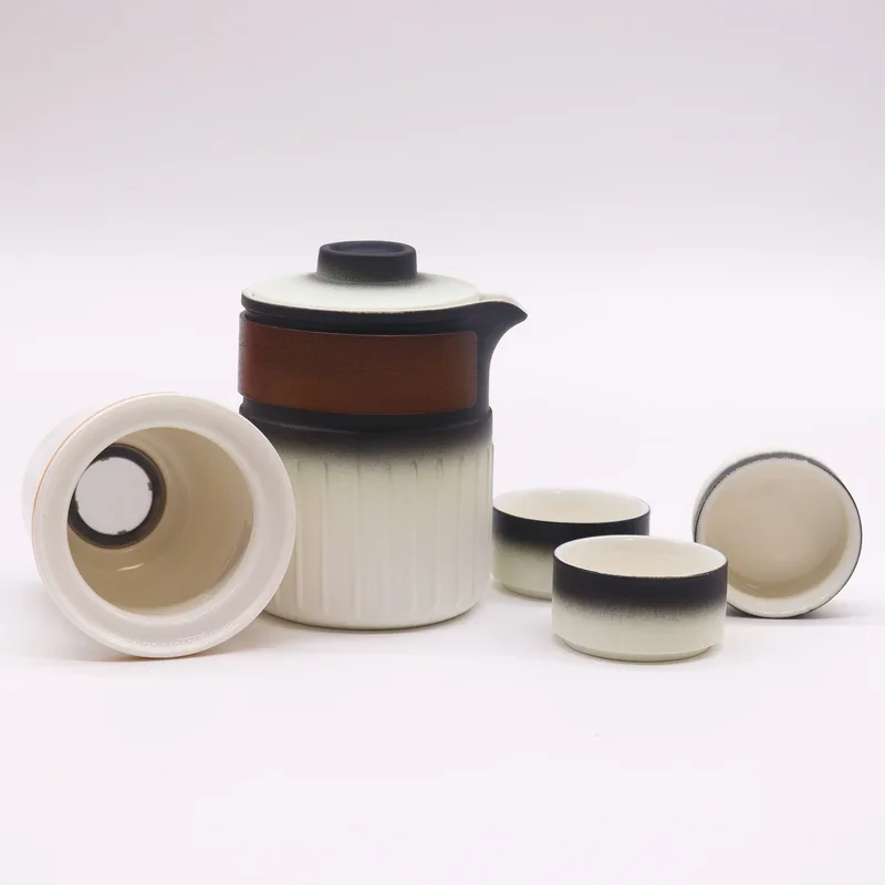 Travel Ceramic Teapot Set Three Friends Travel Pack