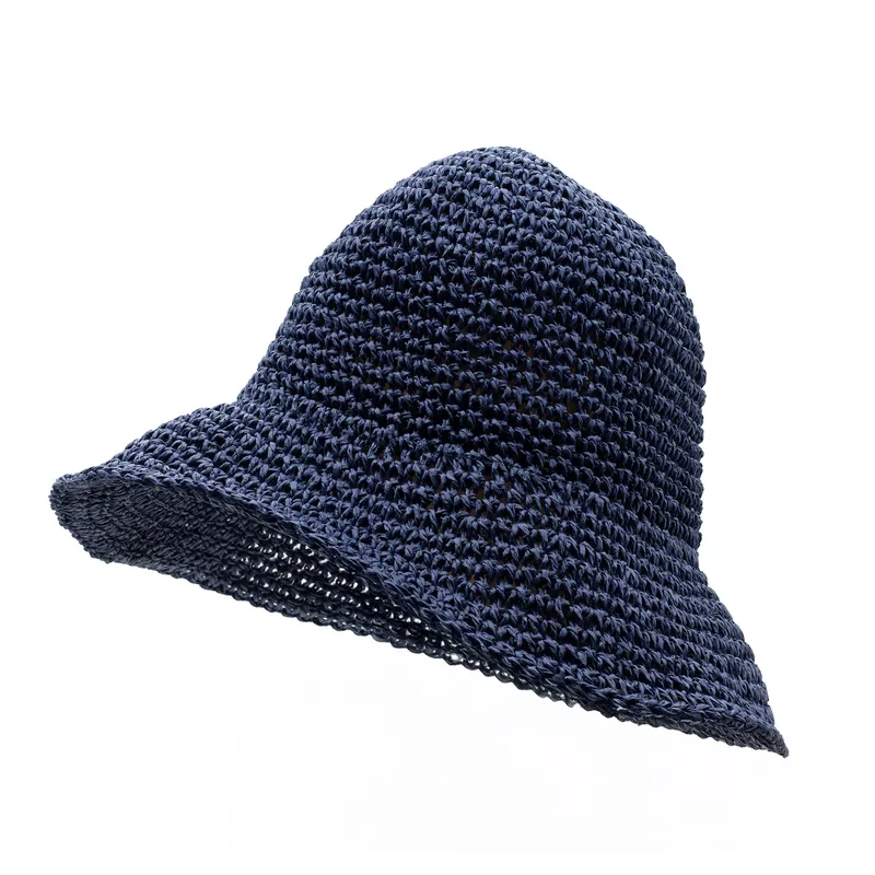 Nomad Sari Floppy Straw Sun Hat - Navy Blu — foto 4