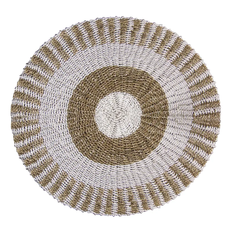 Round Seagrass Bianco & Tan Sun 1m — foto 4