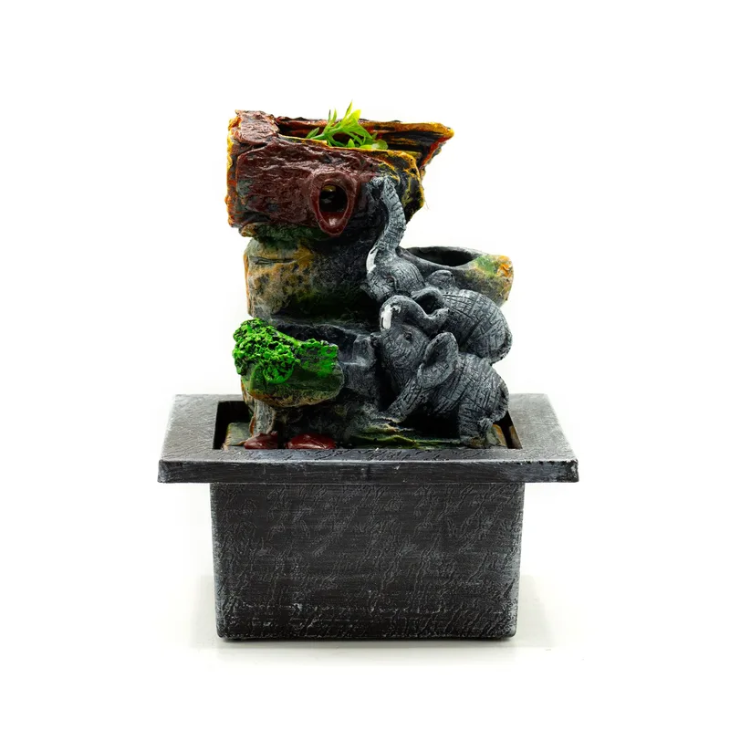 Tabletop Water Feature 20cm Elephant in Love — foto 1