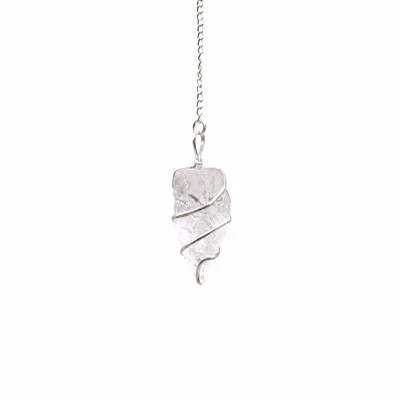 Raw Gemstone Pendulum - Rock Quartz — foto 2