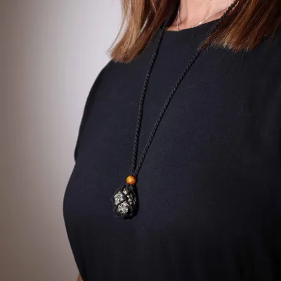 Crystal Gemstone Necklace Cord 45cm/18inch - Nero — foto 1