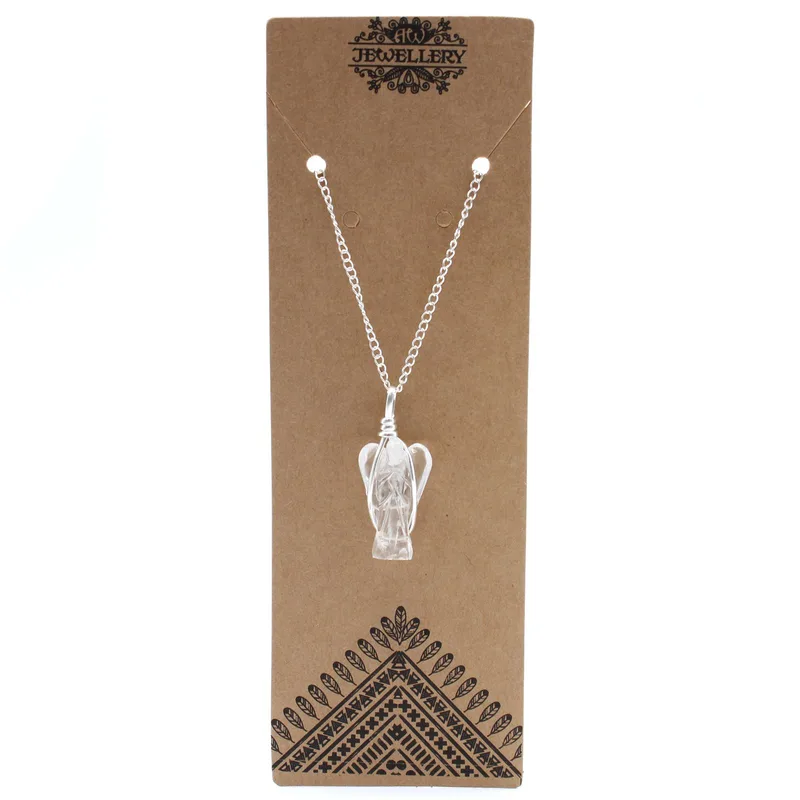 Gemstone Guardian Angel Pendant - Rock Quartz — foto 1