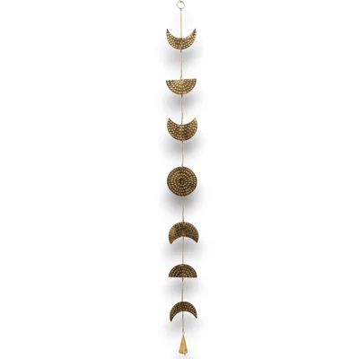 Indian Chimes - Brass Moon Phases Drop with Bell - 25cm — foto 1