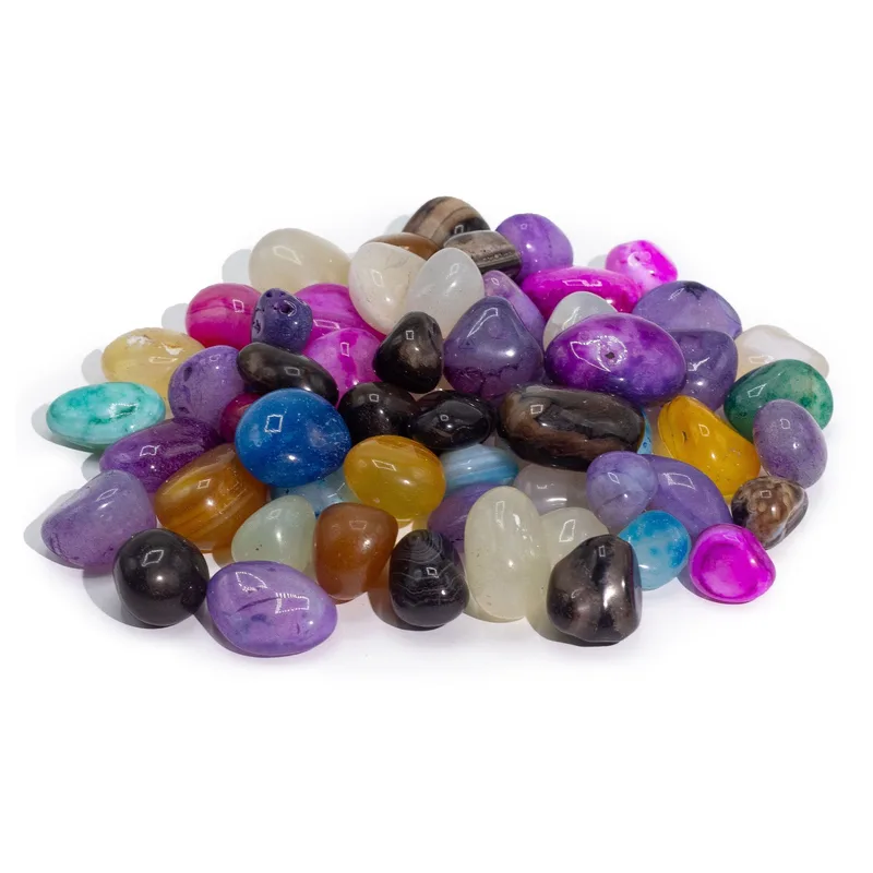 Bulk Treated Mixed Agate 1kg 7 colours