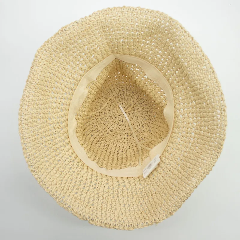 Floppy Straw Sun Hat Naturale Biege — foto 4