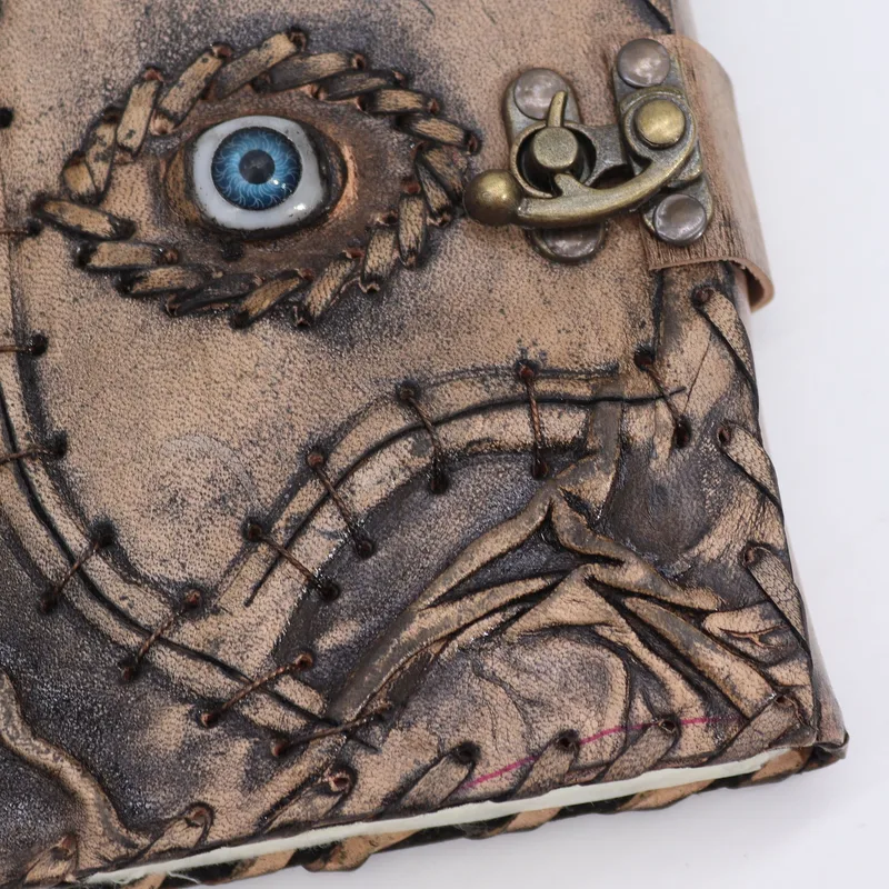 Brown Tan Book Evil Eye Decor 160 Deckle Edges Pages 17x12.5cm
