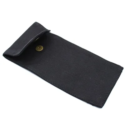 Pochette in Cotone per Ruoterelle da Viso con Pietre Preziose – 280ml – Nera 9x19cm
