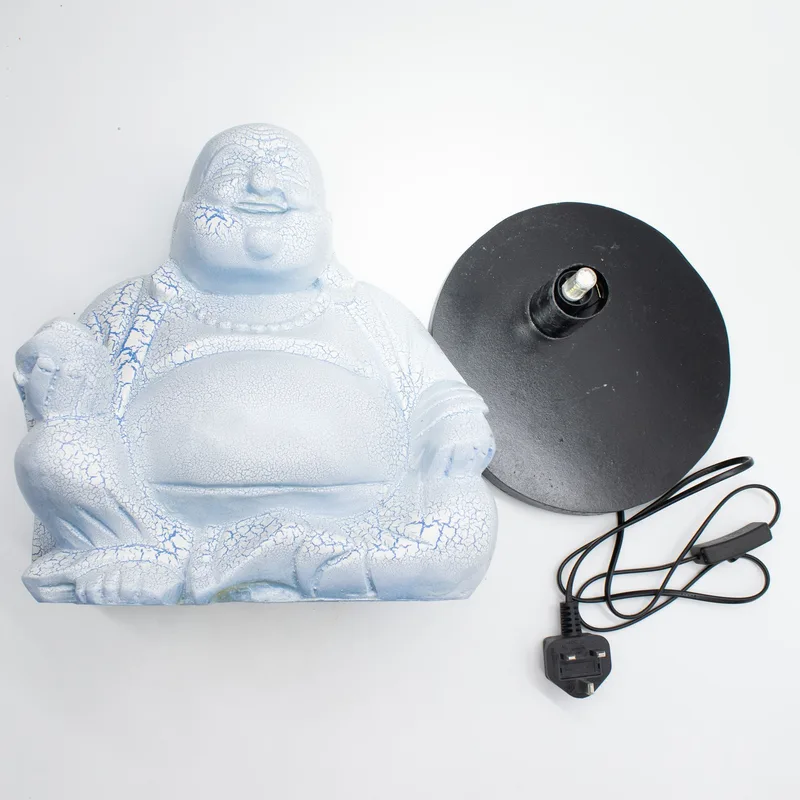 Laughing Buddha Lamp Sky Blu - Round Stand — foto 5
