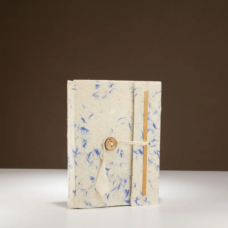 Med Lokta Mixed Blu Cotton Notebook Lrg (15x12cm) - 45 leafs — foto 2