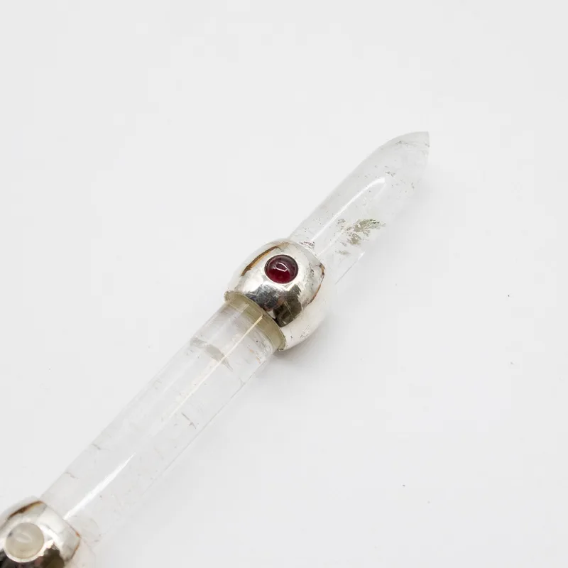 Celestial Prism Wand Amethyst Moving Crystal Sphere Quartz Stem 12cm — foto 1