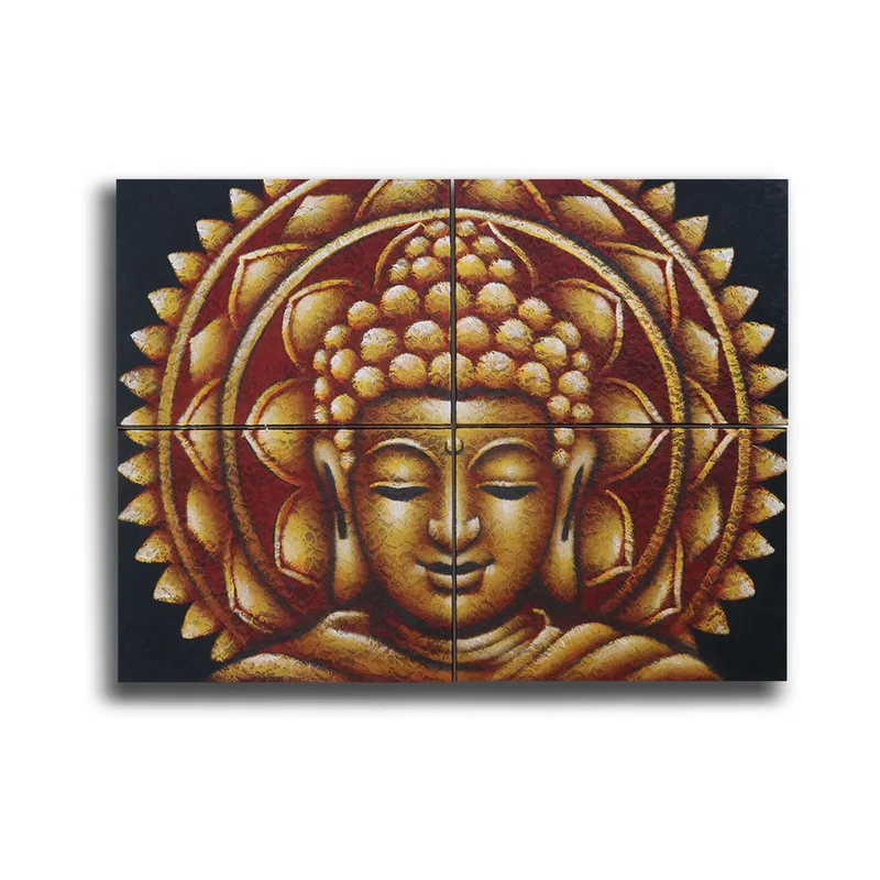 Oro Buddha Mandala Brocade Detail 30x40cm x 4