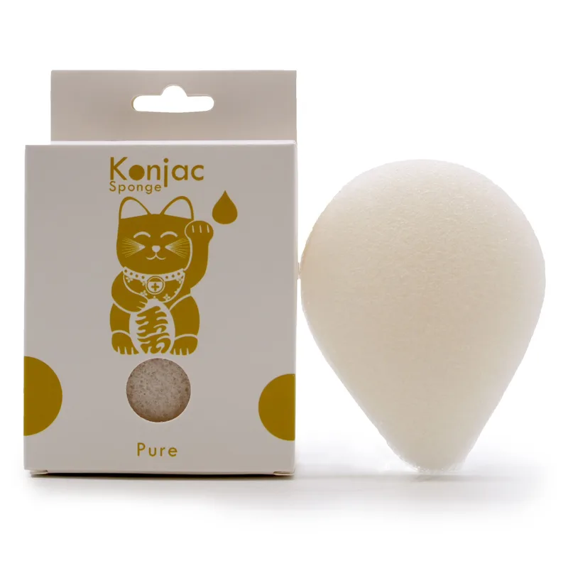 Teardrop Konjac Sponge - Naturale - Sensitive Pelle — foto 1