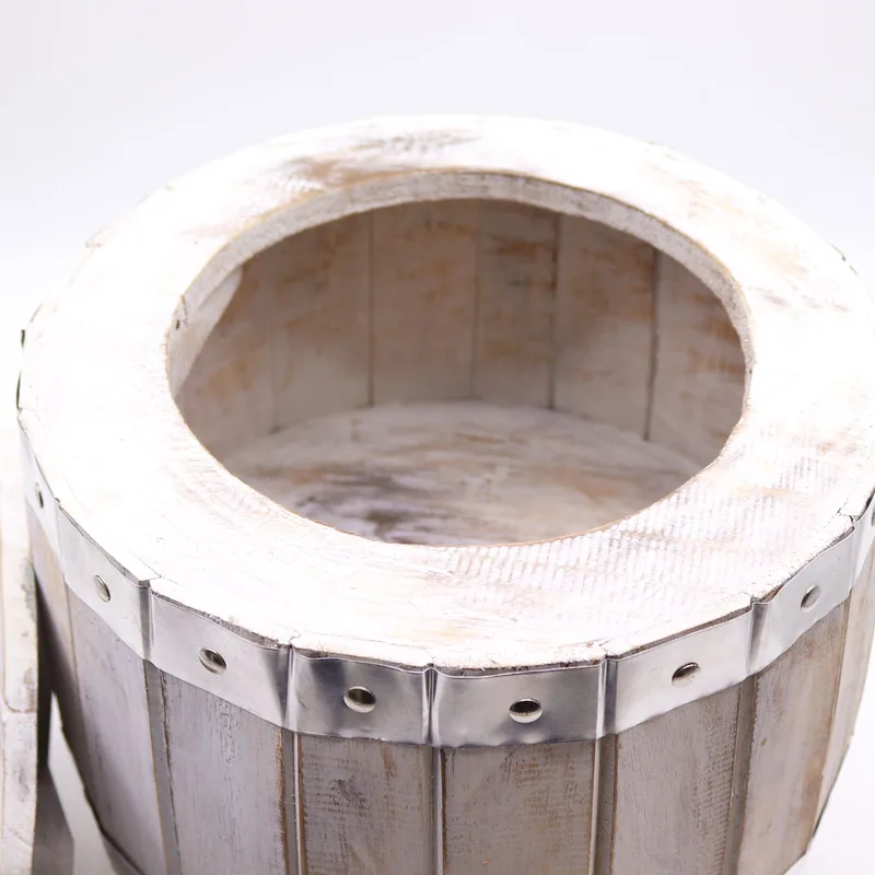 Beer Barrel Stool Whitewash — foto 2