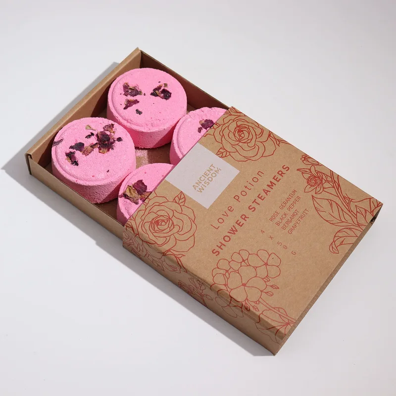 Zen Shower Steamers - Therapy Wellness Quartet - Love Potion (Pinky Red) — foto 2