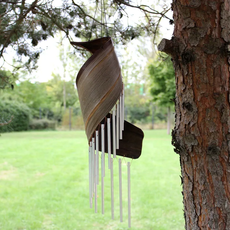 Coconut Leaf Wind Chimes Naturale — foto 3