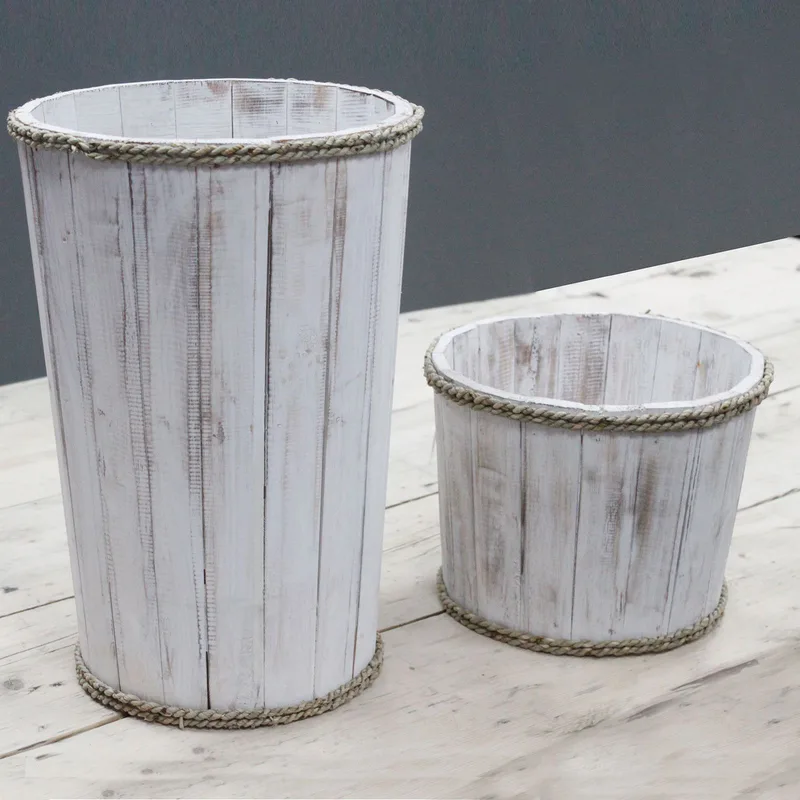 Lrg Nautical Display Tub Whitewash 45x32cm — foto 3