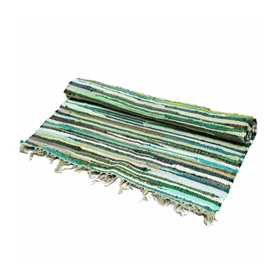 Small Rag Rug 50x90cm premium quality Naturale Greens