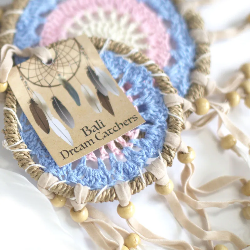 Pastel Pink Macramé Dream Catcher 16cm (asst colours) — foto 4