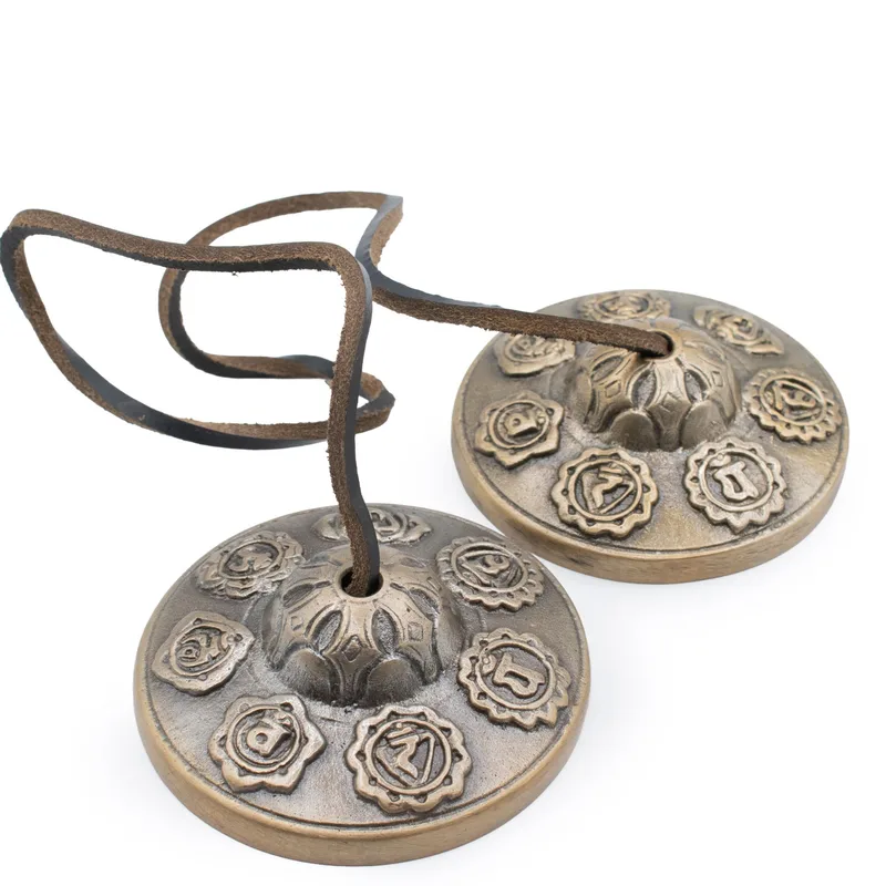 Premium Brass Tibetan Tingsha Seven Chakra approx 7cm — foto 3