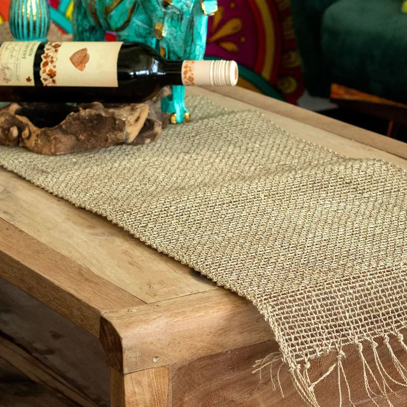 Seagrass Fringe Naturale Table Runner 150cm
