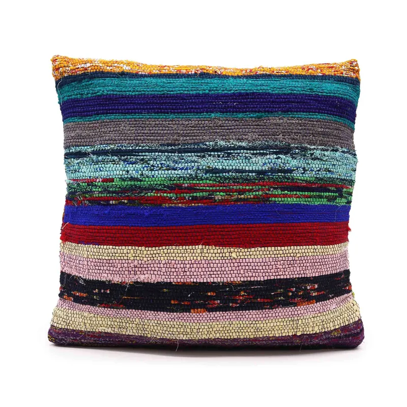 Rag Rug Cushion Covers 40x40cm Charcoal Greys — foto 2