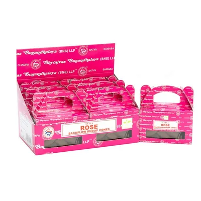 Casetta contenente – Satya Rosa Backflow Dhoop Cone