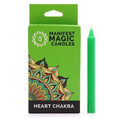 Manifest Magic Candele (pack of 12) - Verde - Heart Chakra