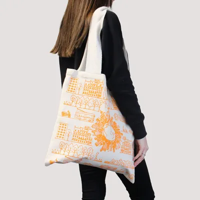 Big Cotton Shopping Bag - 38x42cm - Sea Life - 10oz — foto 4