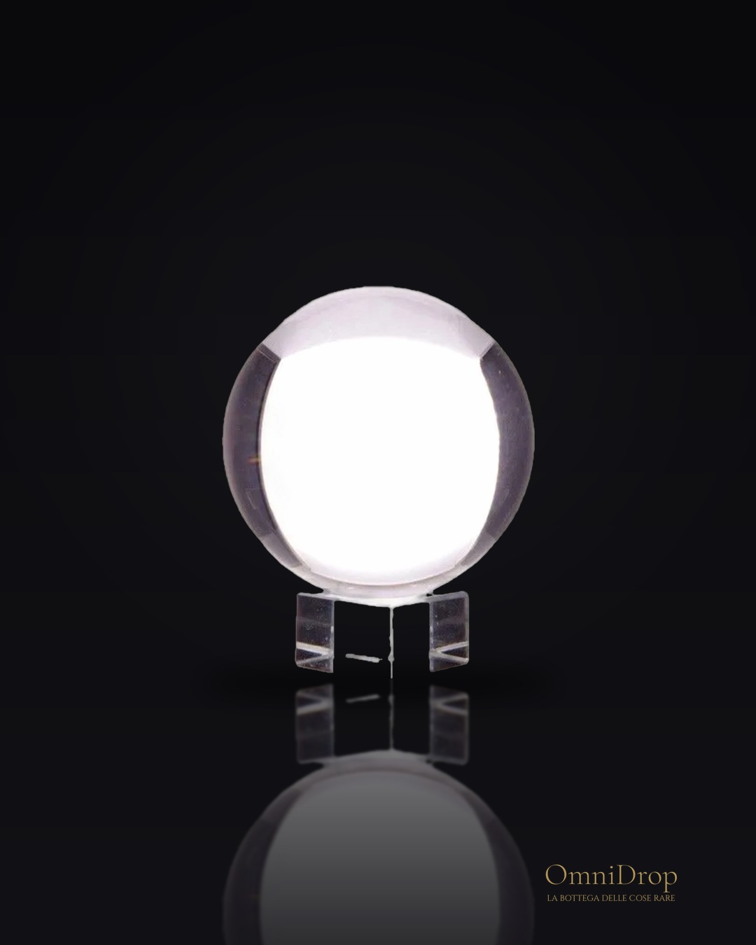 Sfera di cristallo con supporto 110 mm, guida luminosa per la tua intuizione