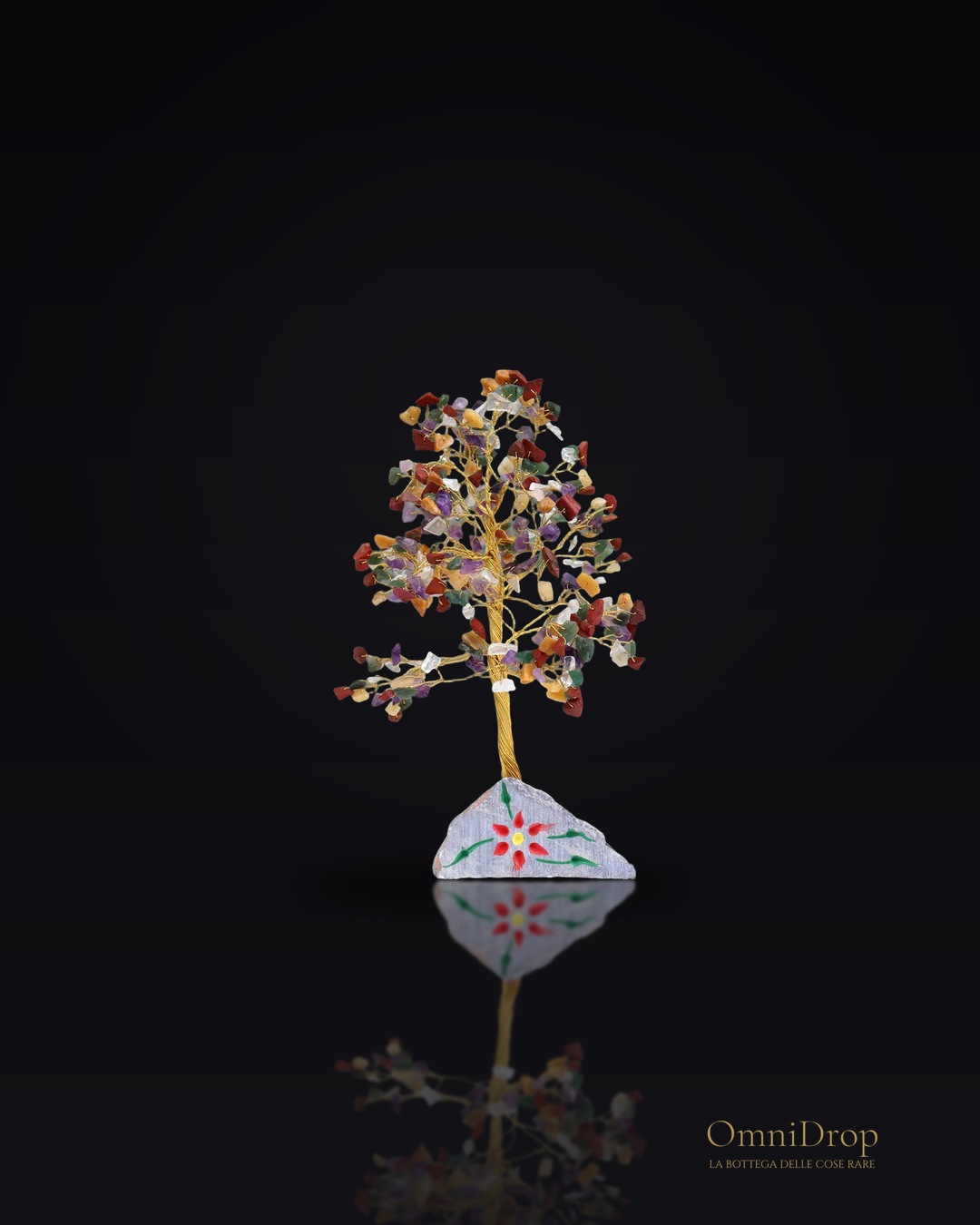 Albero di pietre preziose miste, un rituale di armonia e radicamento