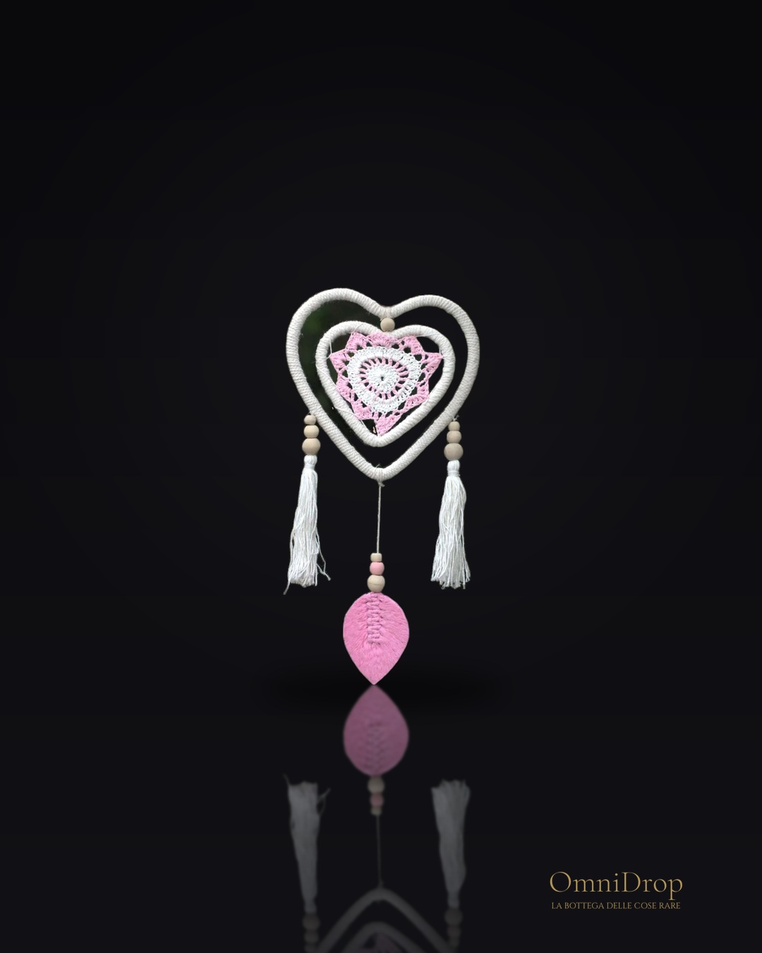 Candela a cera di soia in rosa cuore in cuore, per creare un accogliente ambiente domestico