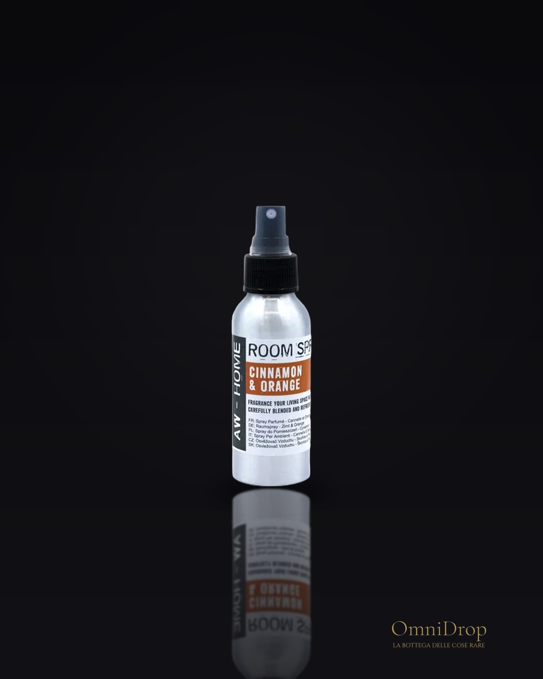 Spray per ambienti alla cannella e arancia, accende il calore dell’alba