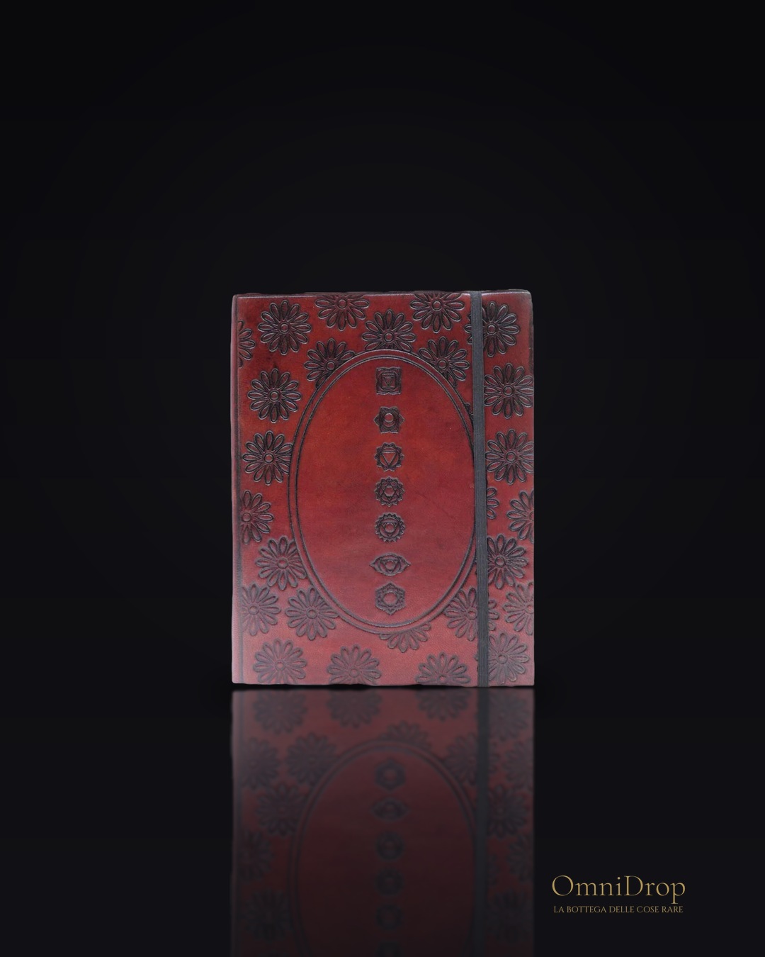 Taccuino medio con chiusura elastica Mandala dei Chakra, per introspezione spirituale