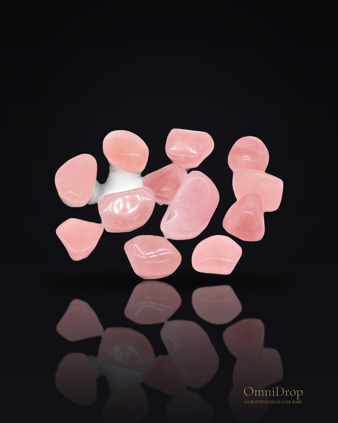 Set di 18 cristalli XL in quarzo rosa, Per risvegliare l'armonia e l'amore incondizionato