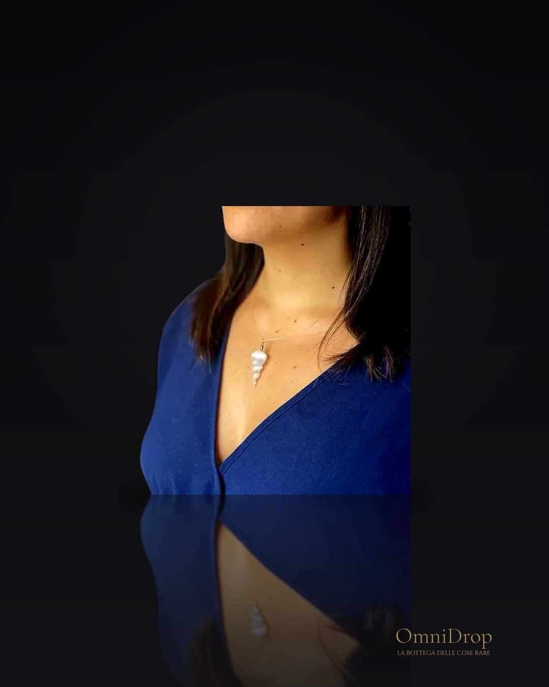 Collana pendente a spirale di selenite, luce purificatrice per chiarezza mentale